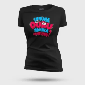 Innuma Indha Ooru Namala Nambudhu Women's T-Shirt in Black Color