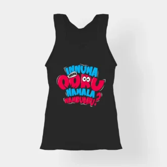 Innuma Indha Ooru Namala Nambudhu Women's Tank Top in Black Color