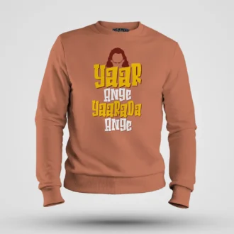Yaar Ange Yaarada Ange Men/Unisex Sweatshirt in Coral Color
