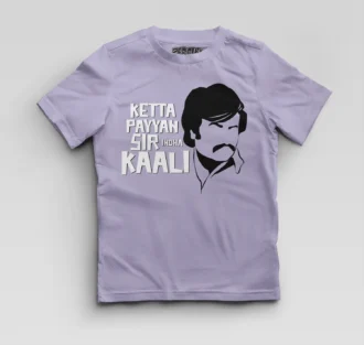 Ketta Payyan Sir Indha Kaali Boys Round Neck T-Shirt in Lavender Color