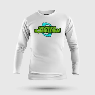 Marupadiyum Modhalenda! Men/Unisex Long Sleeve T-Shirt in White Color
