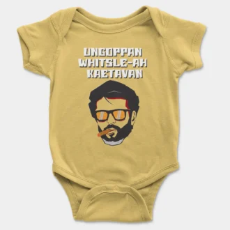 Ungoppan Whistle Ah Kaetavan Onesie/Romper in Yellow Color