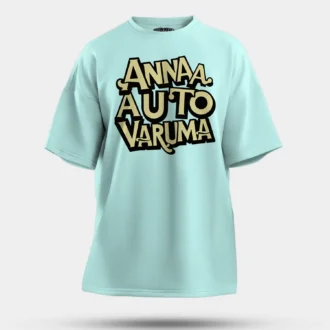 Anna Auto Varuma Men/Unisex Oversized T-Shirt in Mint Color