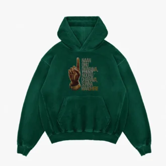 Naan Oru Dharava Sonna, Nooru Dharava Sonna Maadhiri Men/Unisex Acid Wash Hoodie in Bottle Green Color