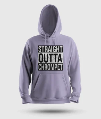 Straight Outta Chrompet Men/Unisex Hoodie in Lavender Color
