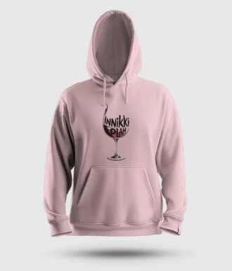 Innikki Plan - Wine Men/Unisex Hoodie in Light Baby Pink Color
