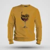 Innikki Plan - Wine Men/Unisex Sweatshirt in Mustard Yellow Color