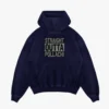 Straight Outta Pollachi Men/Unisex Acid Wash Hoodie in Navy Blue Color