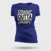 Straight Outta Chrompet Women's T-Shirt in Royal Blue Color
