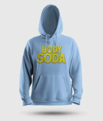 Body Soda Men/Unisex Hoodie in Baby Blue Color