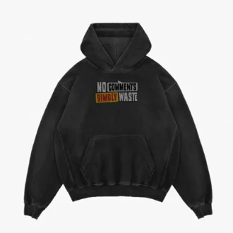 No Comments Simbly Waste Men/Unisex Acid Wash Hoodie in Black Color
