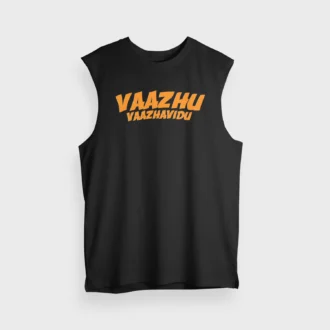 Vaazhu Vaazhavidu Men/Unisex Tank Top in Black Color