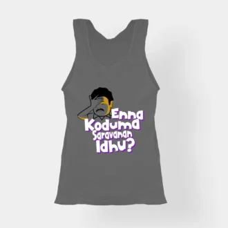 Enna Koduma Saravanan Idhu Women's Tank Top in Charcoal Melange Color