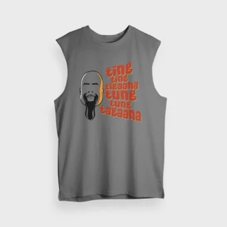 Ting Ting Tigaana, Tung Tung Tagaana Men/Unisex Tank Top in Charcoal Melange Color