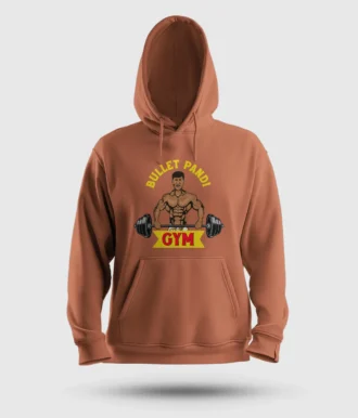Bullet Pandi Gym Men/Unisex Hoodie in Coral Color