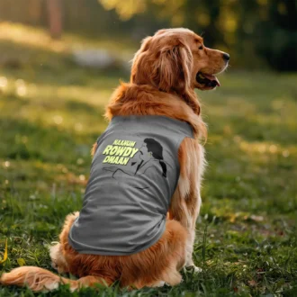 Naanum Rowdy Dhaan Dog Tank in Grey Melange Color