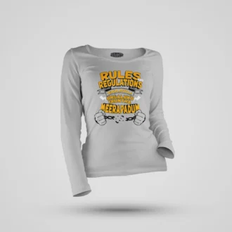 Rules And Regulations Yengalukkilla, Ungaluku Iruntha Meerapadum Women's Long Sleeve T-Shirt in Grey Melange Color