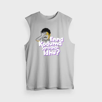 Enna Koduma Saravanan Idhu Men/Unisex Tank Top in Grey Melange Color