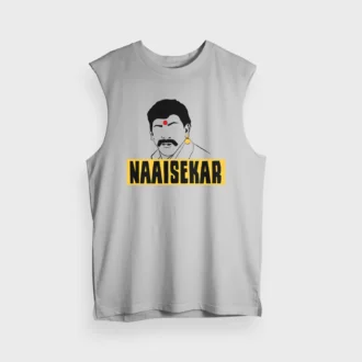 Naaisekar Men/Unisex Tank Top in Grey Melange Color