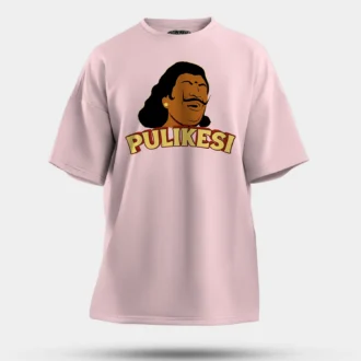 Pulikesi Men/Unisex Oversized T-Shirt in Light Baby Pink Color