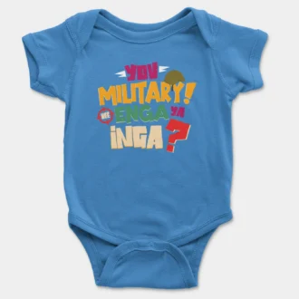 Yov Military, Nee Enga Ya Inga Onesie/Romper in Orchid Blue Color