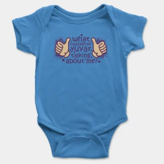 What Naansense Yuvar Talking Me Onesie/Romper in Orchid Blue Color