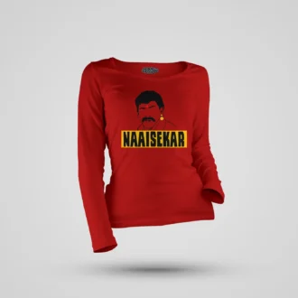 Naaisekar Women's Long Sleeve T-Shirt in Red Color