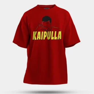 Kaipulla Men/Unisex Oversized T-Shirt in Red Color