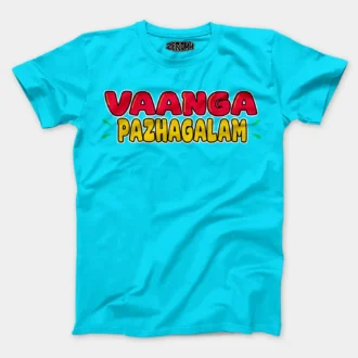 Vaanga Pazhagalam Men/Unisex T-Shirt in SkyBlue Color