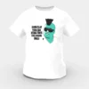 Naaga Ellam Paeriya Edam, Neenga Touch Panna Mudiyadhu Engala Girls Round Neck T-Shirt in White Color