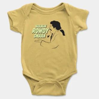 Naanum Rowdy Dhaan Onesie/Romper in Yellow Color