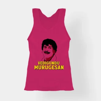Vedigundu Murugesan Women's Tank Top in Pink Color